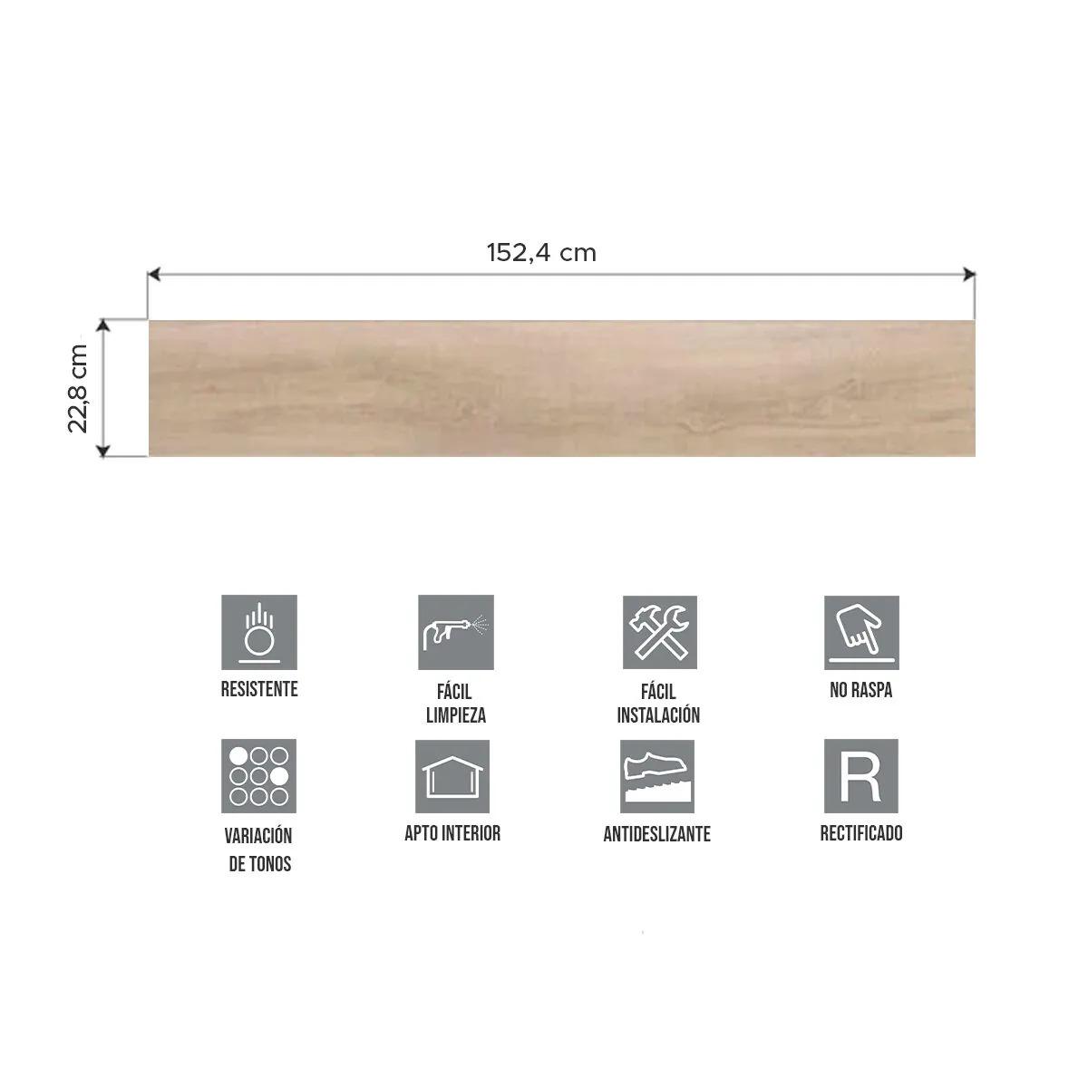 Piso SPC Vinílico Símil Madera SPC Click Sandalwood 4mm | Vedek Revestimientos