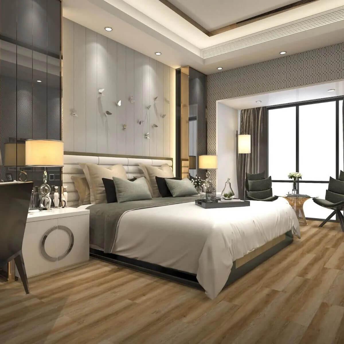 Piso SPC Vinílico Símil Madera SPC Click Golden Oak 4mm | Vedek Revestimientos
