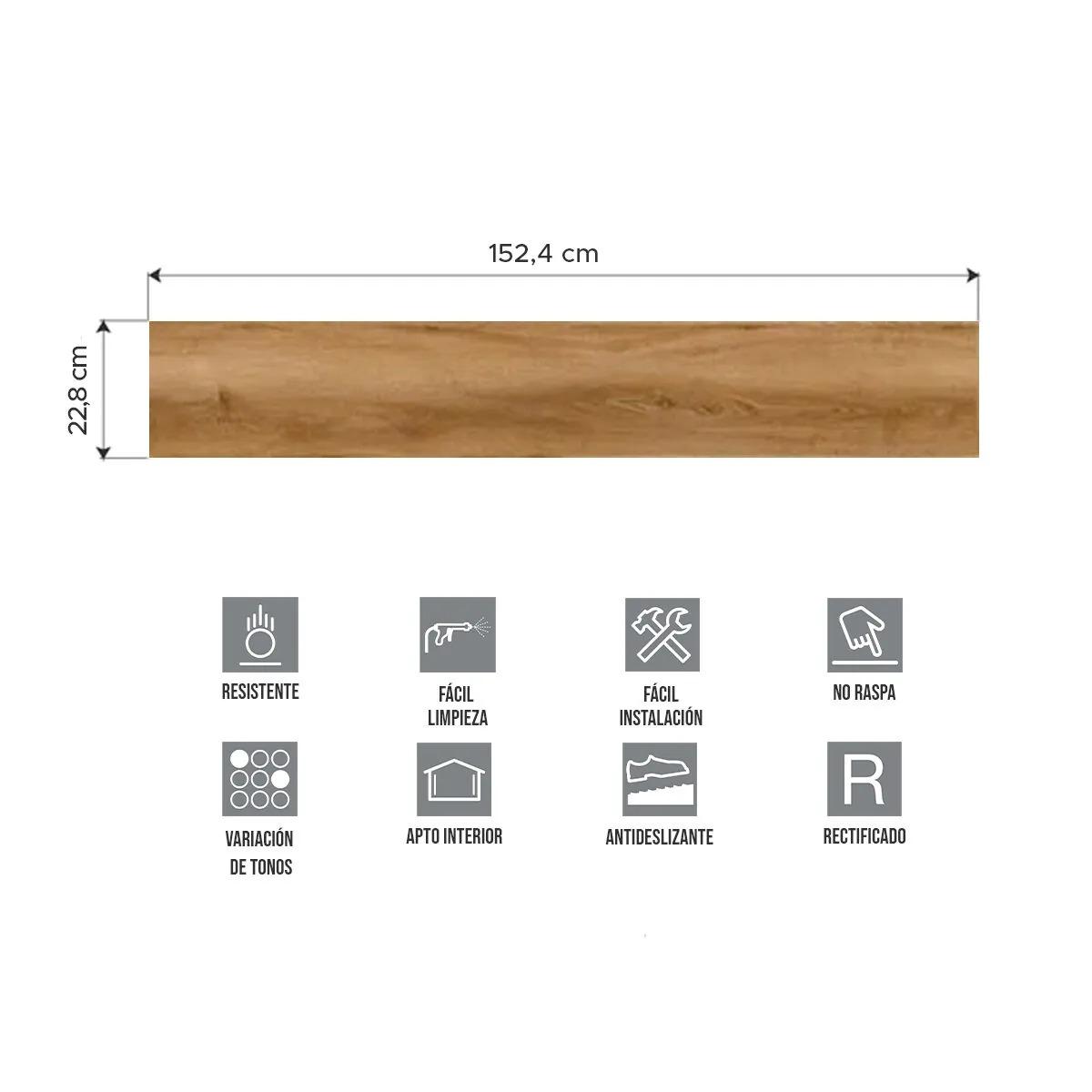 Piso SPC Vinílico Símil Madera SPC Click Golden Oak 4mm | Vedek Revestimientos