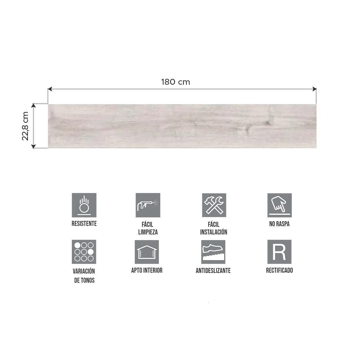 Piso SPC Vinílico Símil madera SPC Click Roble Toscana 5mm con manta | Vedek Revestimientos