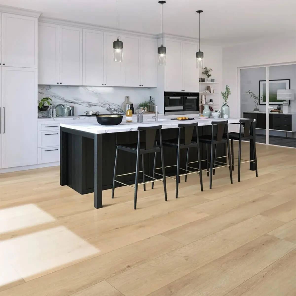 Piso SPC Vinílico Símil Madera SPC Click Roble Tívoli 5mm con manta | Vedek Revestimientos