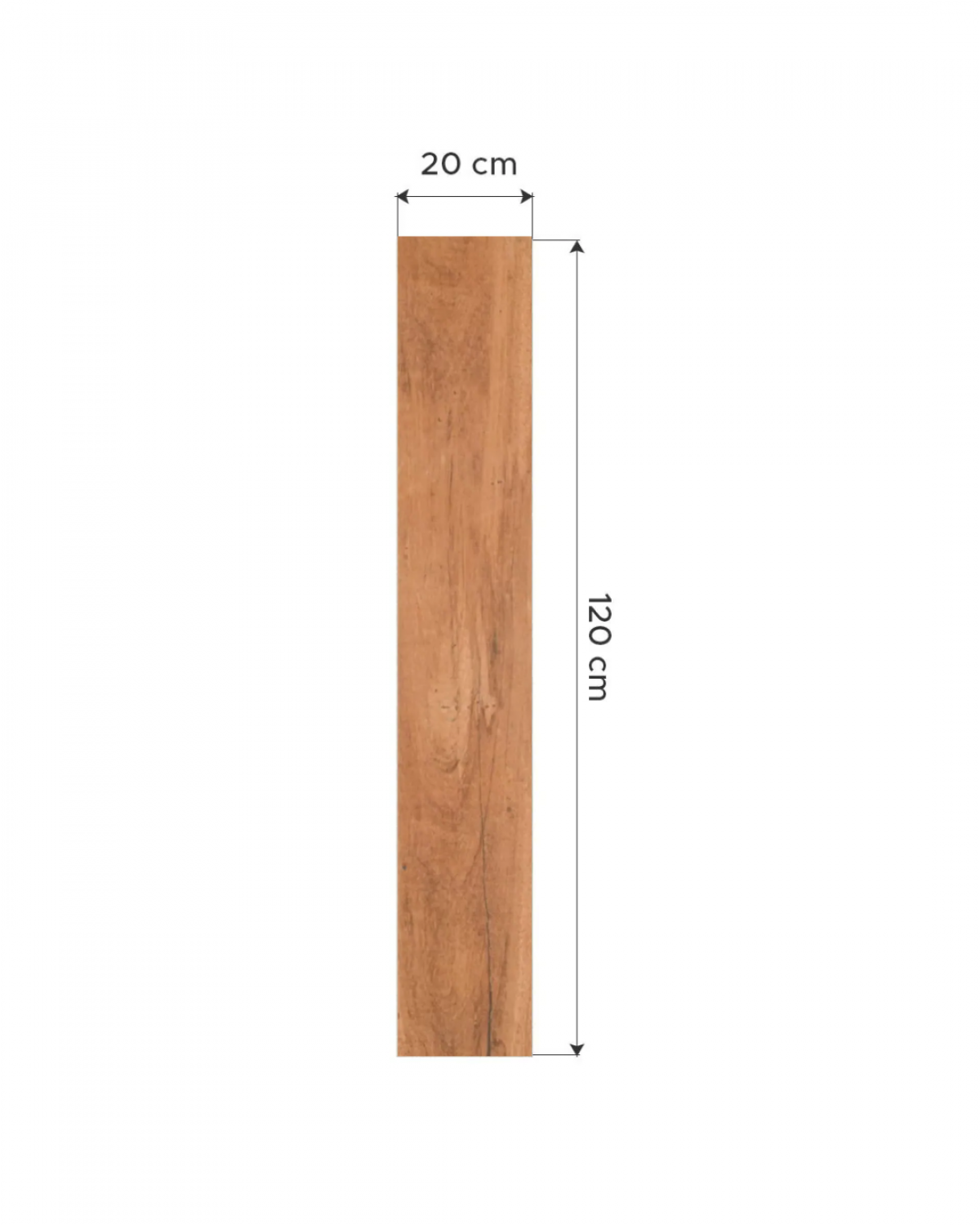 Porcelanato Símil Madera Casterly Caoba 23,3x120 cm | Vedek Revestimientos