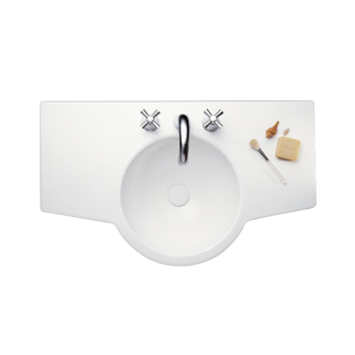 Lavatorio 85 cm 3 agujeros Ferrum - Línea Marina | Vedek Revestimientos