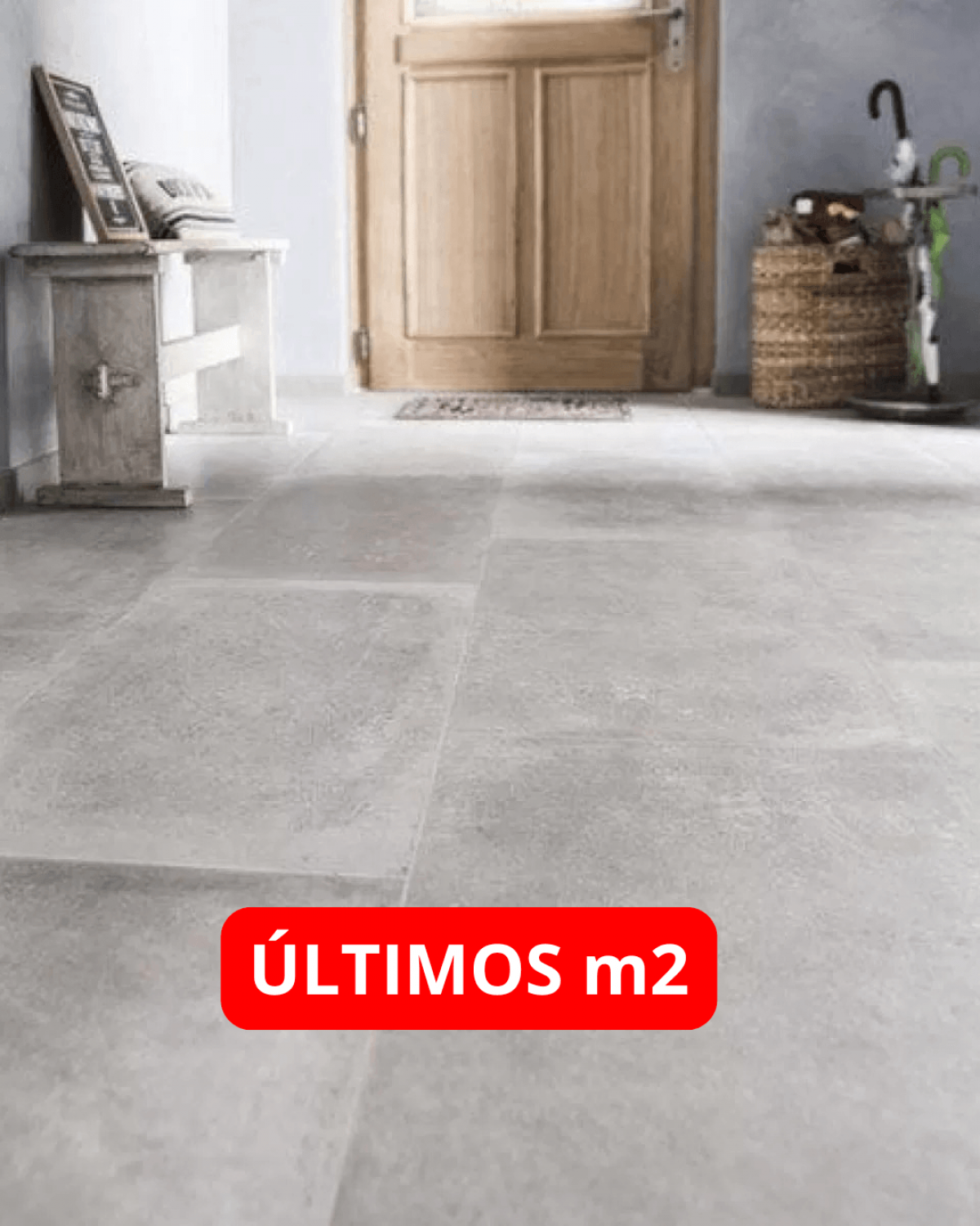 Porcelanato Símil Cemento Malba Tiza 58x117 cm-Cerro Negro | Vedek Revestimientos