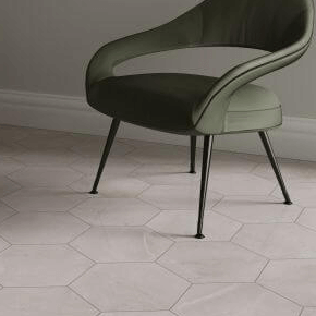 Porcelanato Hexagonal Mini Piú Marfil  20,5 x 23,5 cm | Vedek Revestimientos